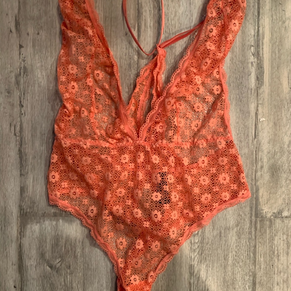 Vneck peach lingerie from VS
